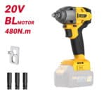 DELI κρουστικό μπουλονόκλειδο μπαταρίας DC235Z, Brushless, 20V, 480N.m, 1/2"