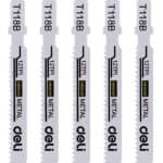 DELI σετ λάμες σέγας DH-QJT012-E4 για μέταλλο, T118B, 5τμχ