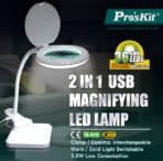 PROSKIT μεγεθυντικός φακός MA-1010U, κλιπ & βάση, LED, 3D 1.75x, λευκός - Image 2