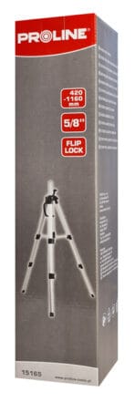 PROLINE τρίποδας για αλφάδι laser 15165, πτυσσόμενος 42-116cm, 5/8" - Image 2